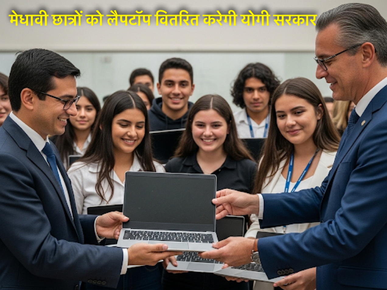 छात्रों को लैपटॉप