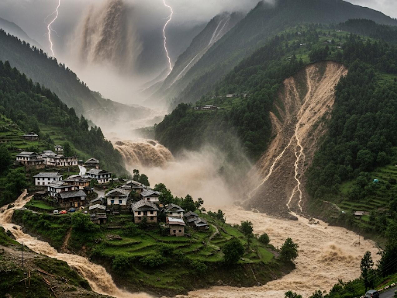 धराली में बादल फटने की घटना