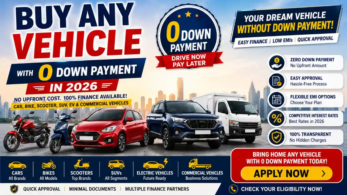 buy any vehicle with 0 down payment in 2026