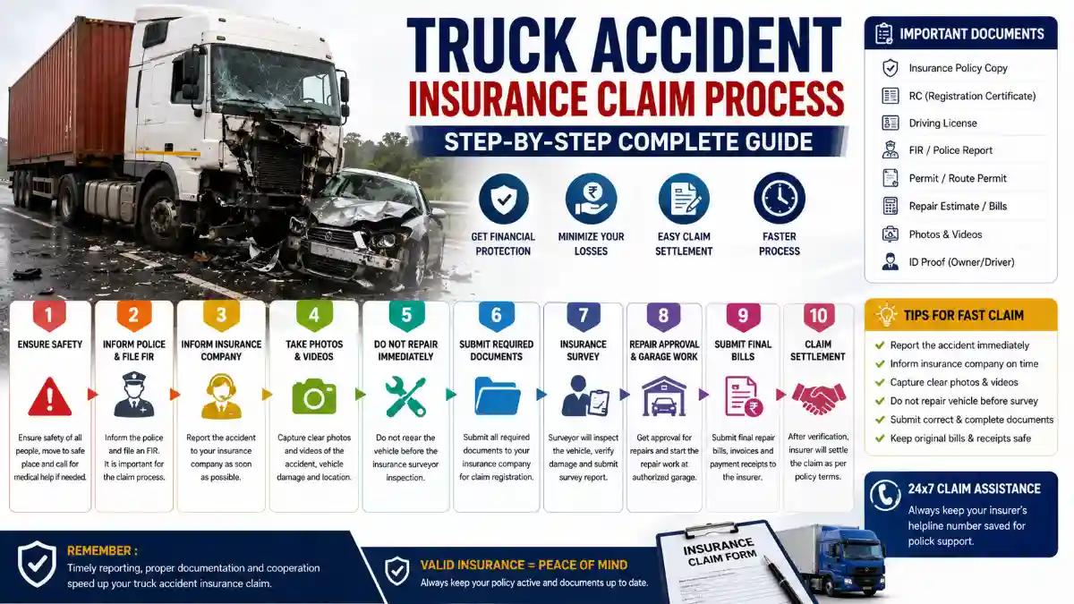 truck accident insurance claim process step by step
